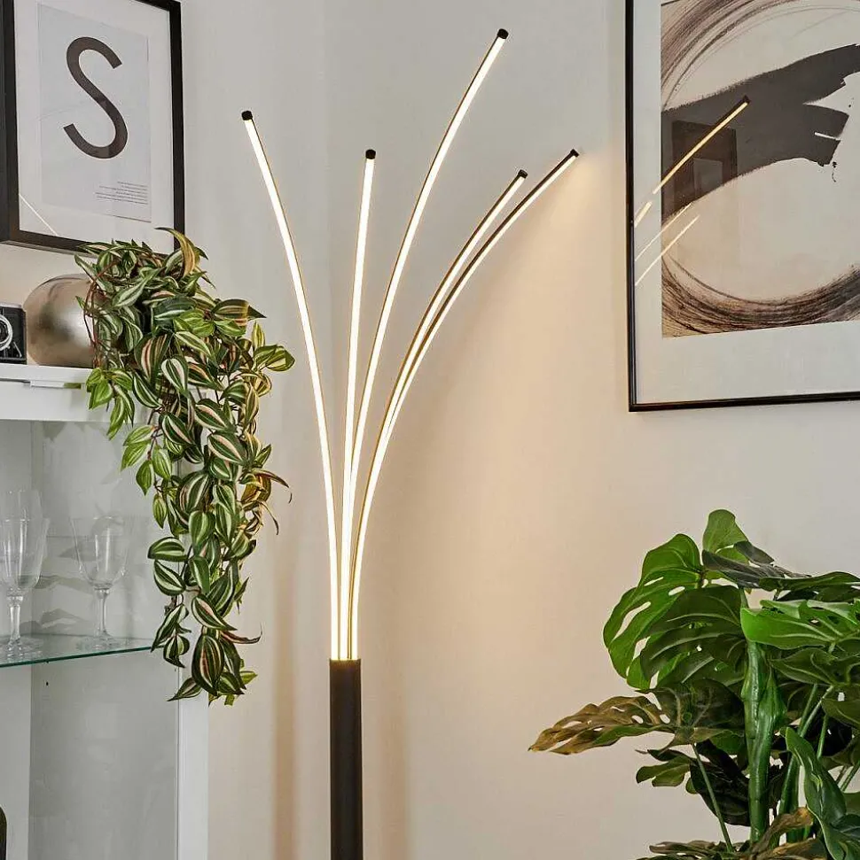 Lampadaire Bakersfield Led Noir, Blanc, 1 Lumiere