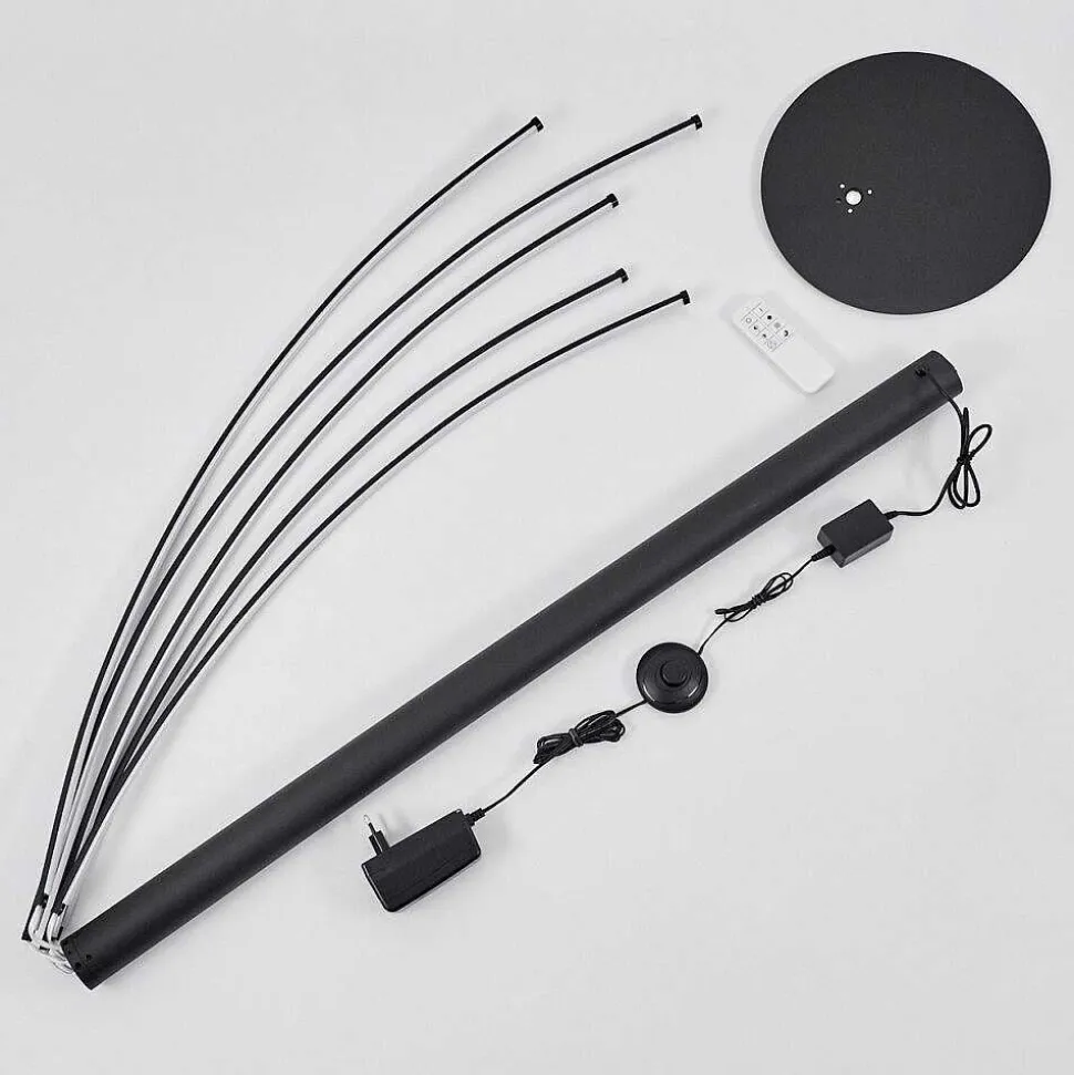 Lampadaire Bakersfield Led Noir, Blanc, 1 Lumiere