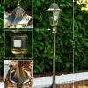 Lampadaire Exterieur Bristol Or, Laiton, 1 Lumiere, Detecteur De Mouvement