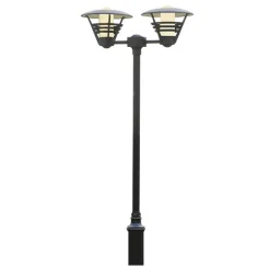 Lampadaire Exterieur Konstsmide Gemini Noir, 2 Lumieres