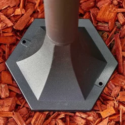 Lampadaire Exterieur Lentua Noir, 1 Lumiere, Detecteur De Mouvement