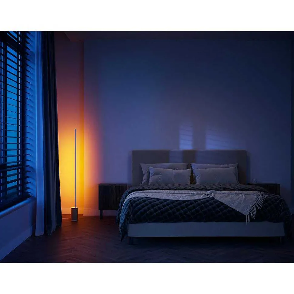 Lampadaire Philips Hue Gradient Signe Oak Led Ecru, Blanc, 1 Lumiere