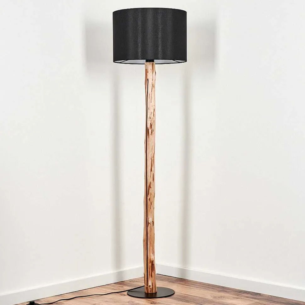 Lampadaire Saladillo Ecru, Noir, 1 Lumiere