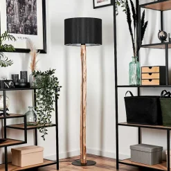 Lampadaire Saladillo Ecru, Noir, 1 Lumiere