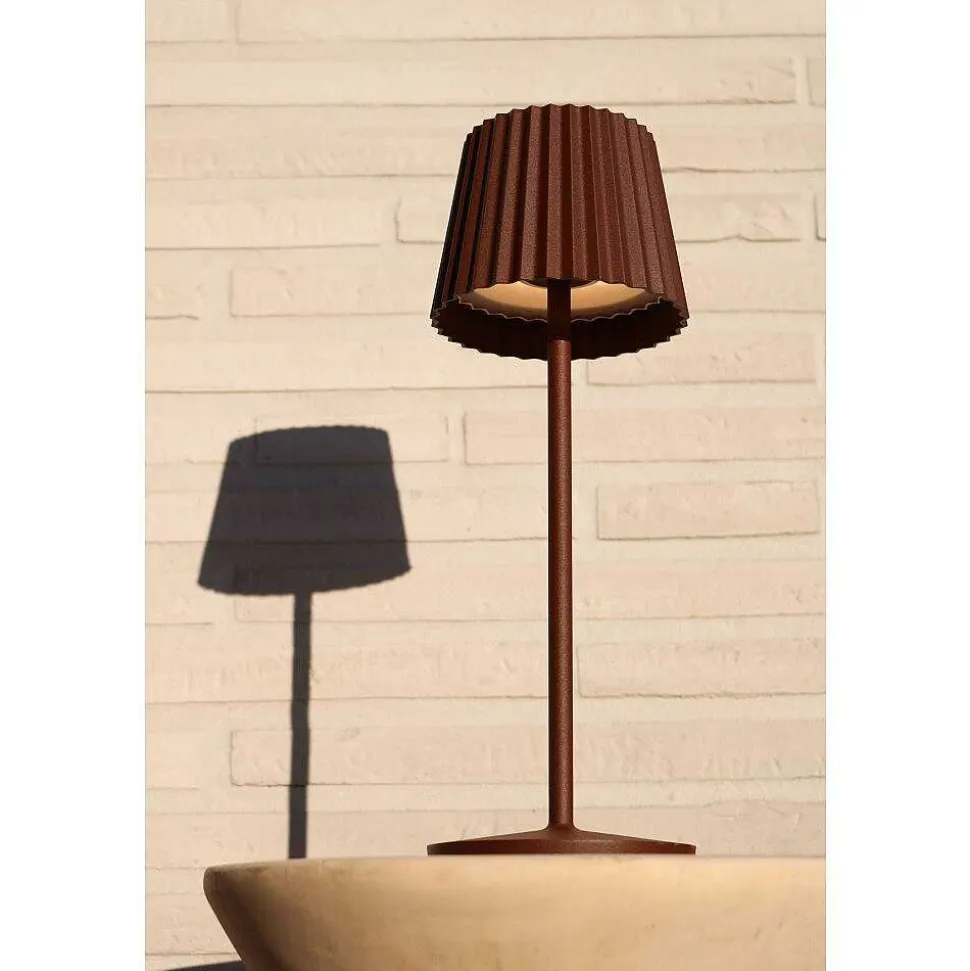 Lampe A Poser Lucide Justine Led Rouille, 1 Lumiere