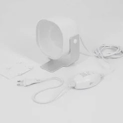 Lampe De Table Idual Lilas Led Argente, 1 Lumiere, Changeur De Couleurs