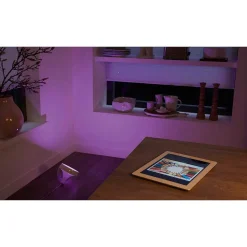 Lampe De Table, Kit D'Extension Philips Hue Ambiance White & Color Iris Led Transparent, Blanc, 1 Lumiere, Changeur De Couleurs