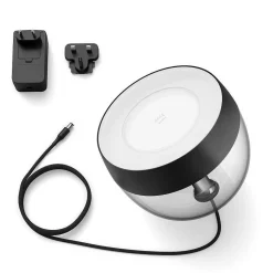 Lampe De Table, Kit D'Extension Philips Hue Ambiance White & Color Iris Led Noir, Transparent, 1 Lumiere, Changeur De Couleurs