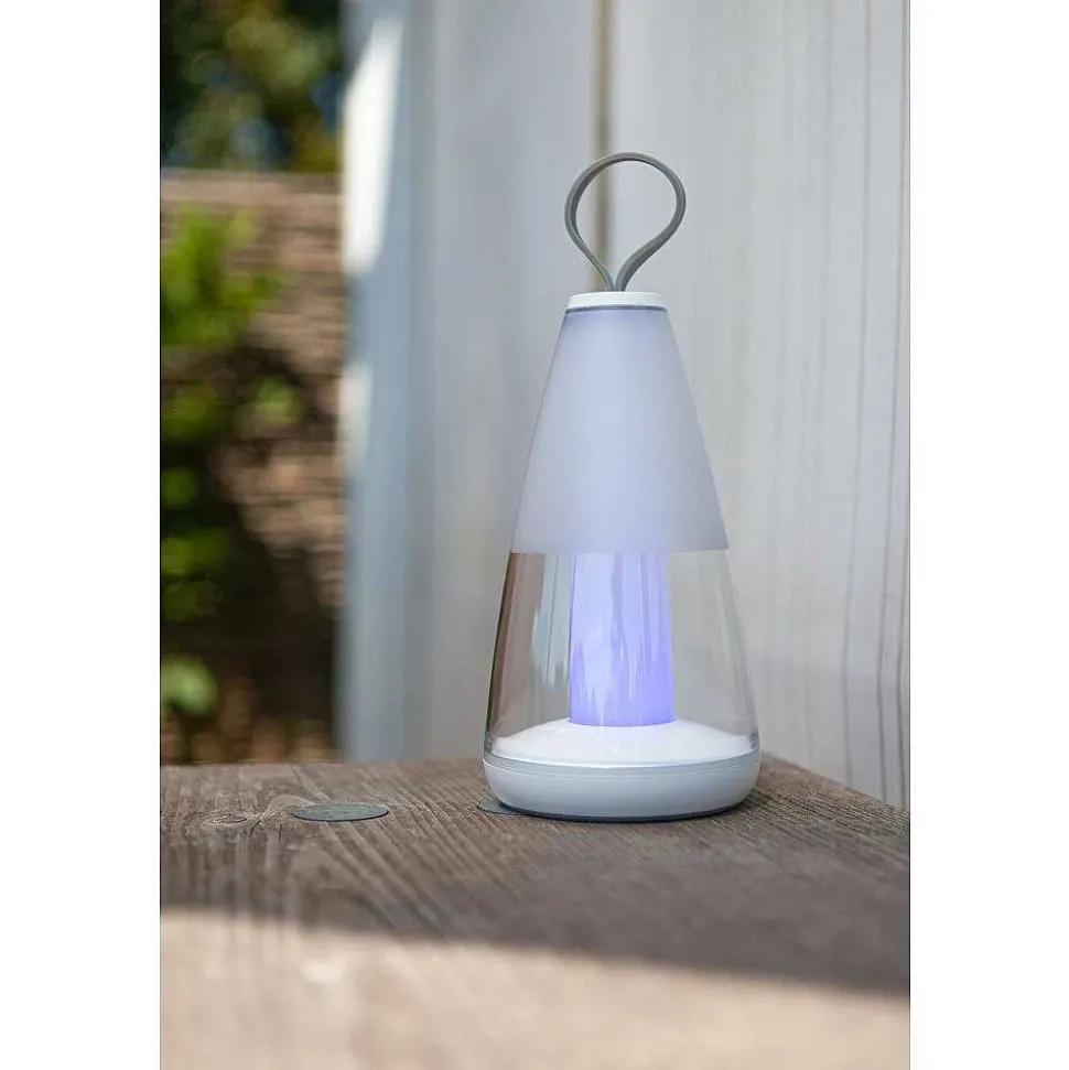 Lampe De Table Lutec Pepper Led Blanc, 1 Lumiere, Changeur De Couleurs