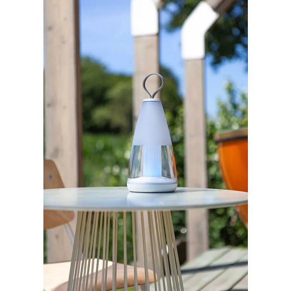 Lampe De Table Lutec Pepper Led Blanc, 1 Lumiere, Changeur De Couleurs