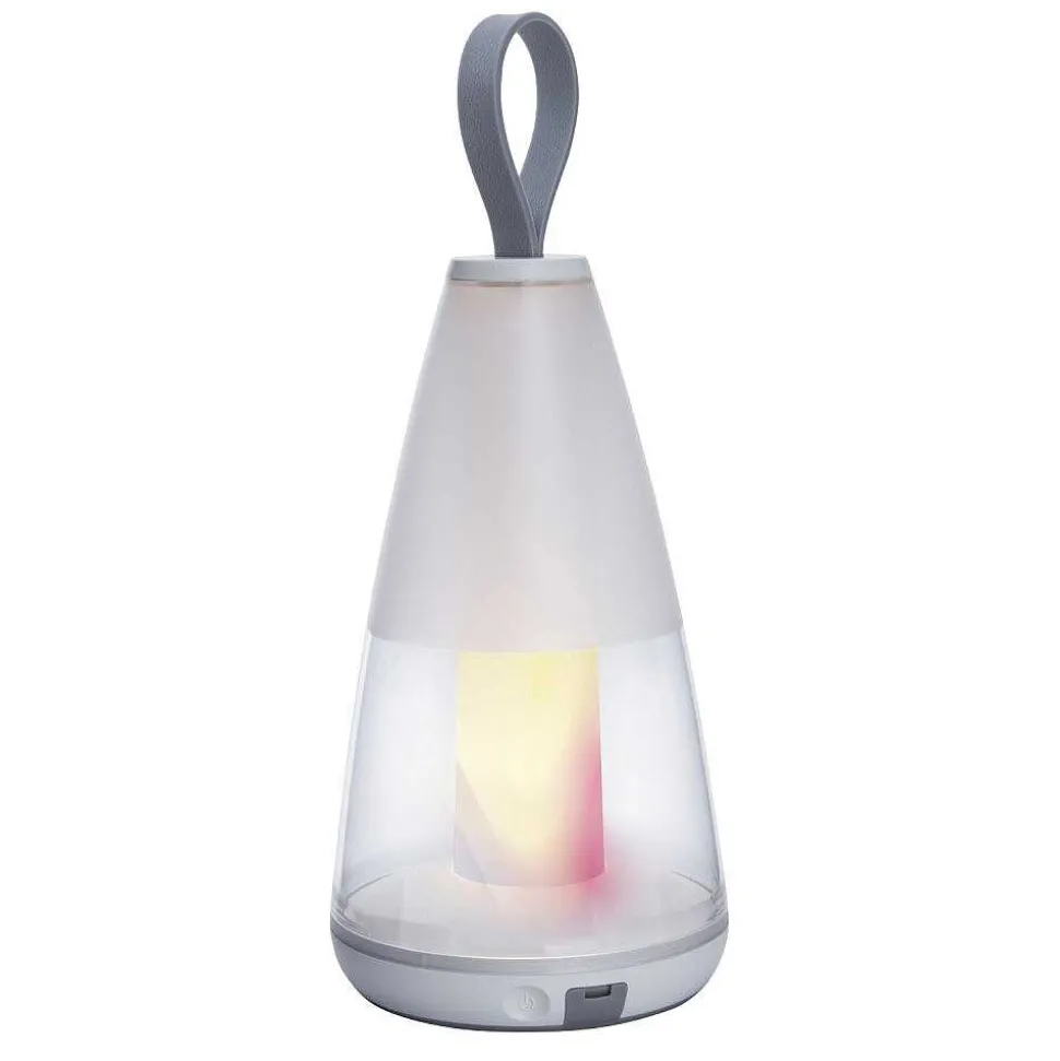 Lampe De Table Lutec Pepper Led Blanc, 1 Lumiere, Changeur De Couleurs