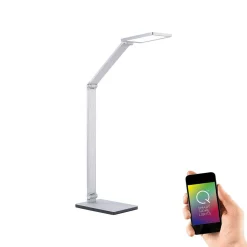 Lampe De Table Paul Neuhaus Q-Hannes Led Argente, 1 Lumiere, Telecommandes