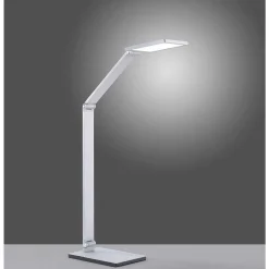 Lampe De Table Paul Neuhaus Q-Hannes Led Argente, 1 Lumiere, Telecommandes