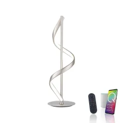 Lampe De Table Paul Neuhaus Qswing Led Argente, 1 Lumiere, Telecommandes