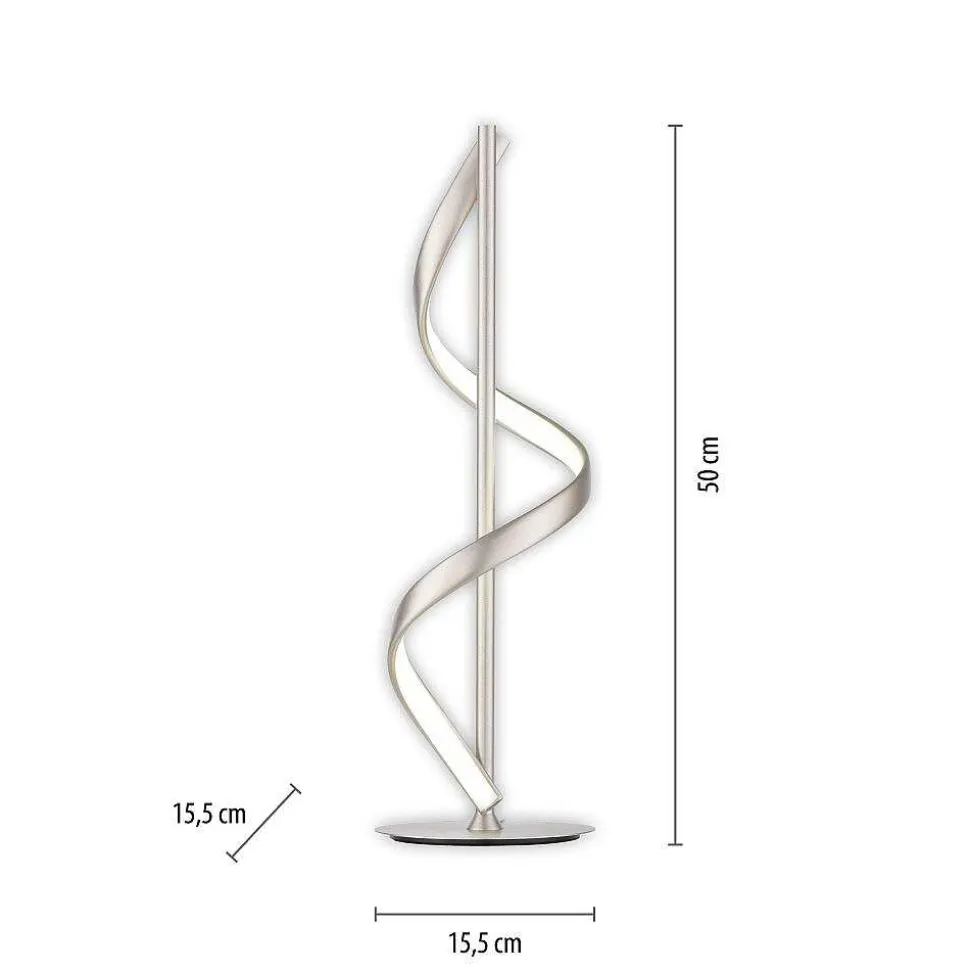 Lampe De Table Paul Neuhaus Qswing Led Argente, 1 Lumiere, Telecommandes