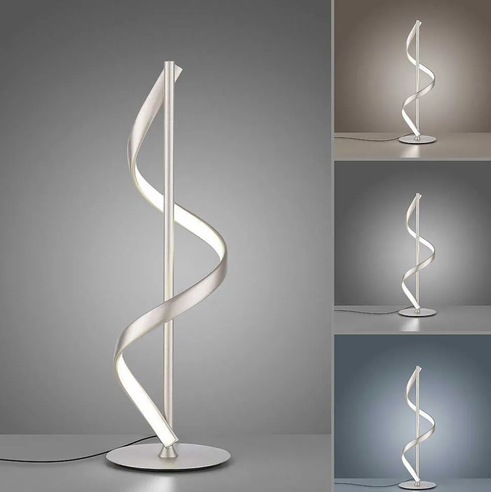 Lampe De Table Paul Neuhaus Qswing Led Argente, 1 Lumiere, Telecommandes