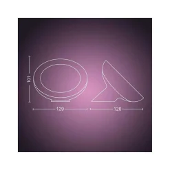 Lampe De Table Philips Hue Bloom Led Noir, 1 Lumiere, Changeur De Couleurs