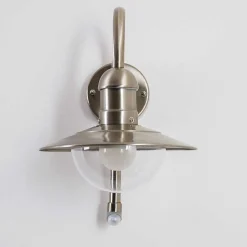 Lampe Murale D'Exterieur Elima Acier Inoxydable, 1 Lumiere, Detecteur De Mouvement