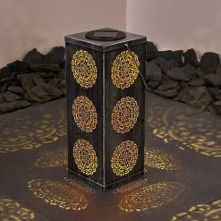 Lampe Solaire Ajman Led Cuivre, Argente, 1 Lumiere