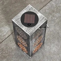 Lampe Solaire Ajman Led Cuivre, Argente, 1 Lumiere