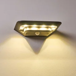 Lampe Solaire Camden Led Gris, 1 Lumiere, Detecteur De Mouvement