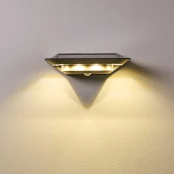 Lampe Solaire Camden Led Gris, 1 Lumiere, Detecteur De Mouvement