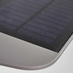 Lampe Solaire Camden Led Gris, 1 Lumiere, Detecteur De Mouvement