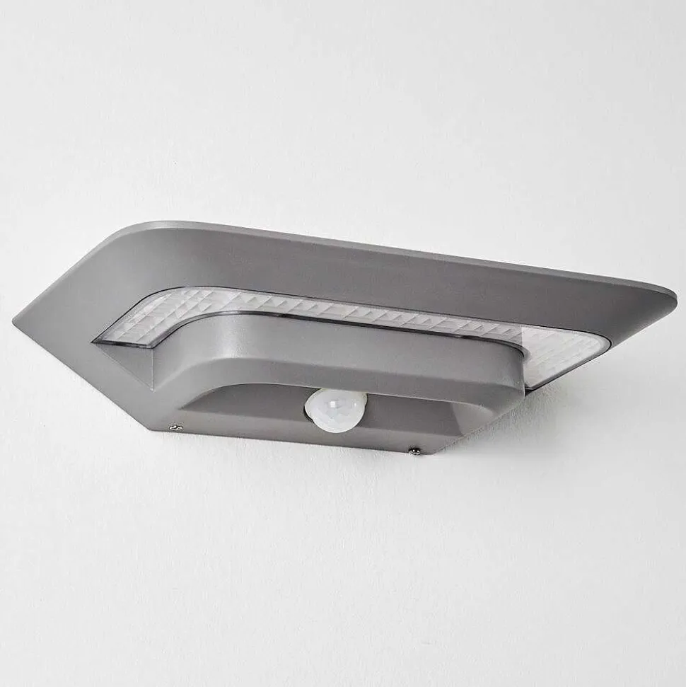 Lampe Solaire Camden Led Gris, 1 Lumiere, Detecteur De Mouvement