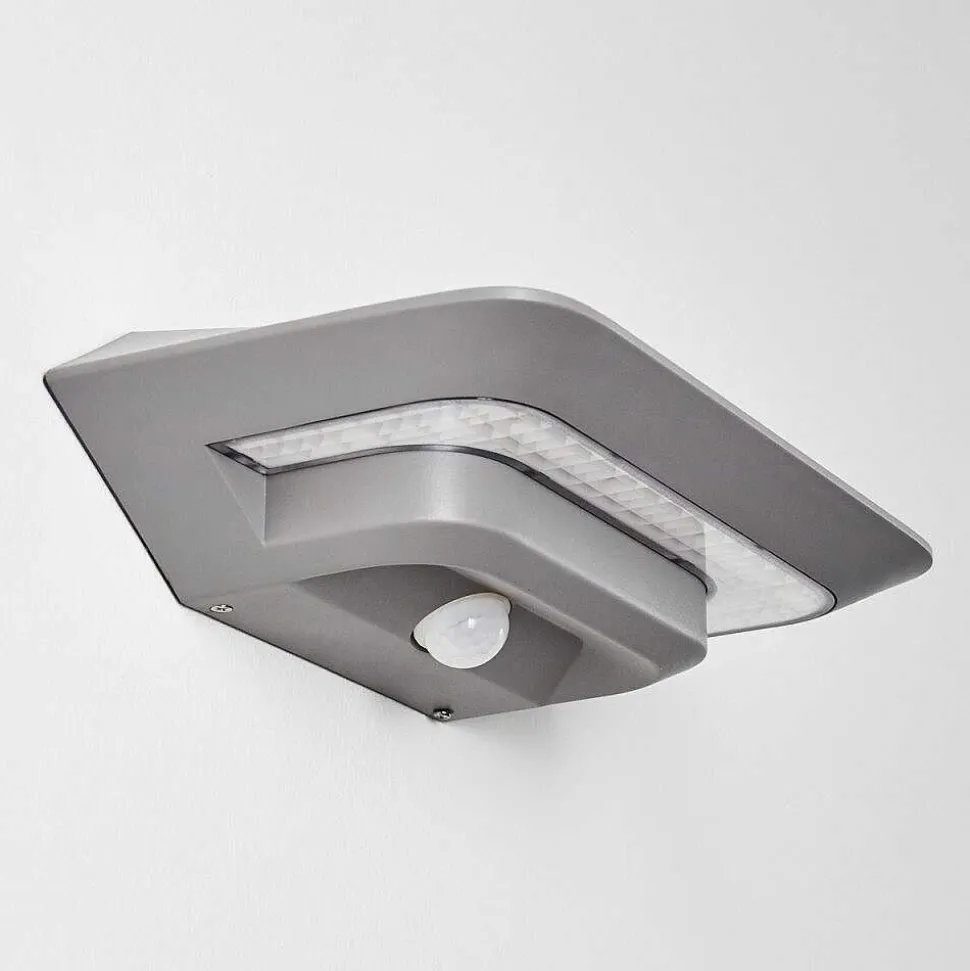 Lampe Solaire Camden Led Gris, 1 Lumiere, Detecteur De Mouvement