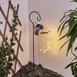 Lampe Solaire Dalen Led Noir, Argente, 28 Lumieres