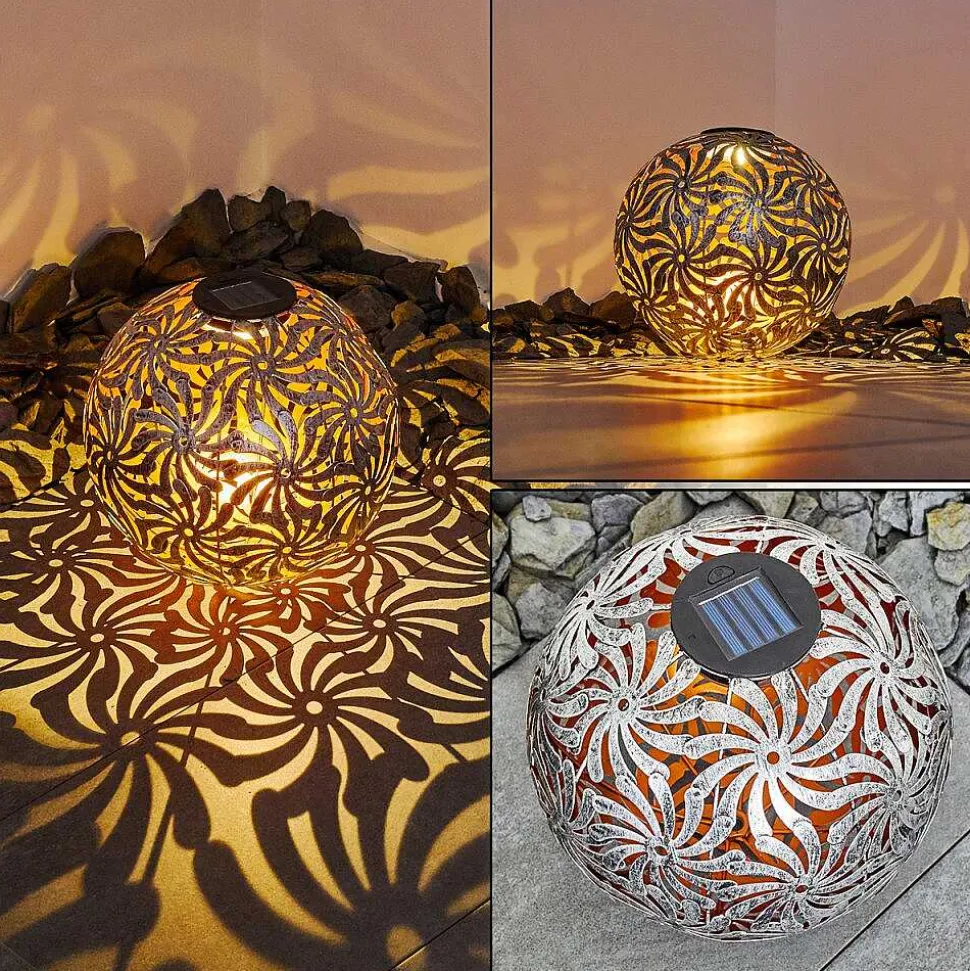 Lampe Solaire Gilbert Led Argent Oxyde, Or, 1 Lumiere