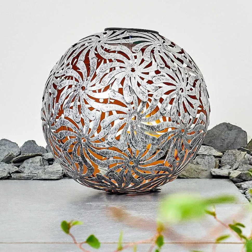 Lampe Solaire Gilbert Led Argent Oxyde, Or, 1 Lumiere