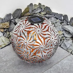 Lampe Solaire Gilbert Led Argent Oxyde, Or, 1 Lumiere