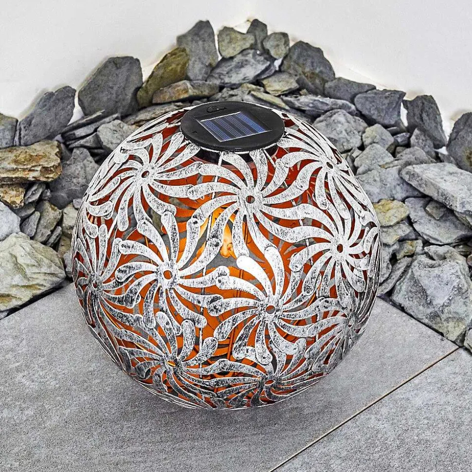 Lampe Solaire Gilbert Led Argent Oxyde, Or, 1 Lumiere