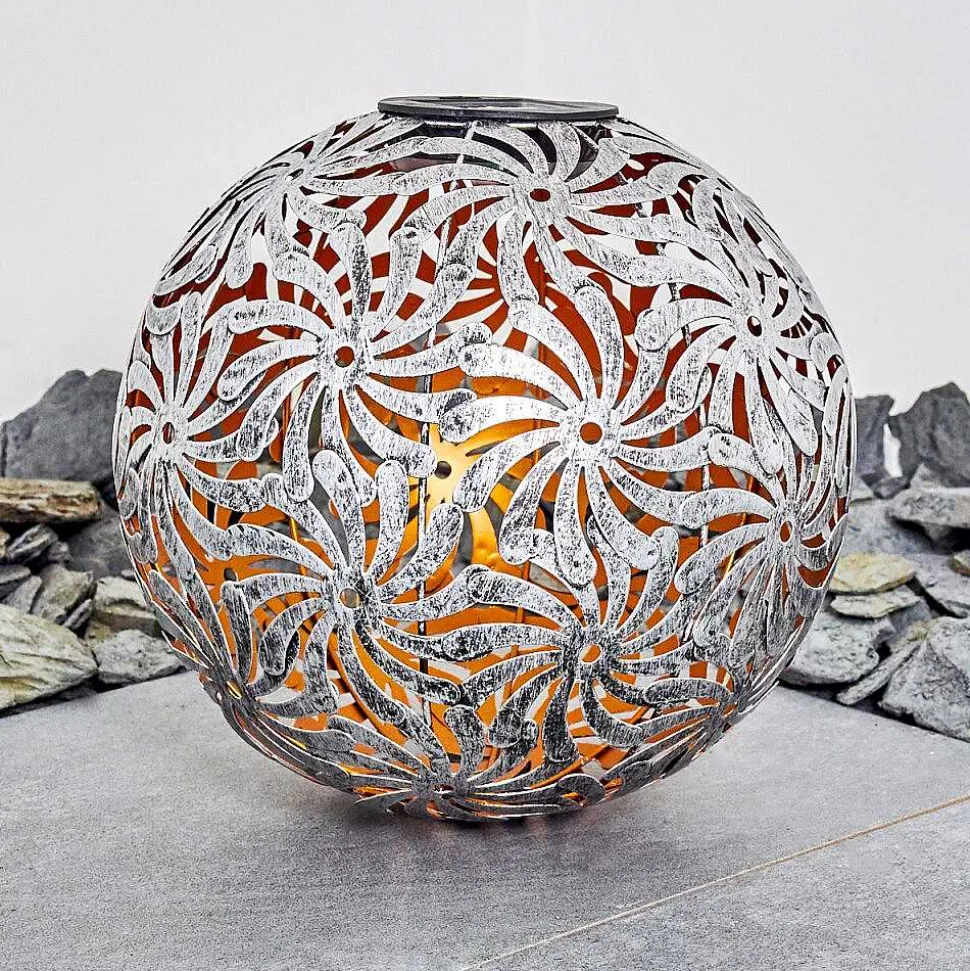 Lampe Solaire Gilbert Led Argent Oxyde, Or, 1 Lumiere