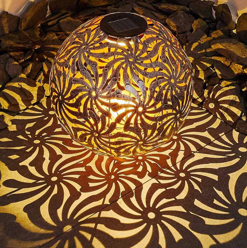 Lampe Solaire Gilbert Led Argent Oxyde, Or, 1 Lumiere