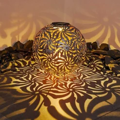 Lampe Solaire Gilbert Led Argent Oxyde, Or, 1 Lumiere