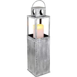 Lampe Solaire Globo Led Argent Oxyde, 1 Lumiere