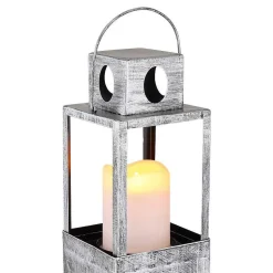 Lampe Solaire Globo Led Argent Oxyde, 1 Lumiere