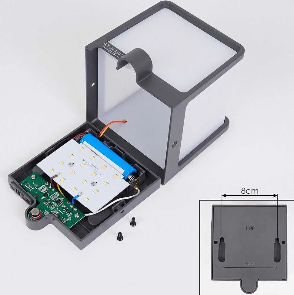 Lampe Solaires Burseryd Led Anthracite, 1 Lumiere, Detecteur De Mouvement