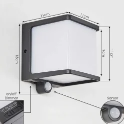 Lampe Solaires Burseryd Led Anthracite, 1 Lumiere, Detecteur De Mouvement