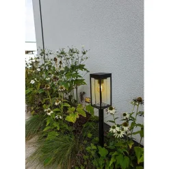 Lampe Solaires Lutec Flair Led Noir, 1 Lumiere