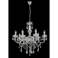 Lustre Globo Cuimbra I Chrome, Acier Inoxydable, 6 Lumieres