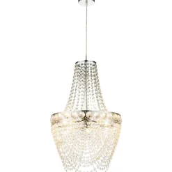 Lustre Globo Stromboli Chrome, Clair, 3 Lumieres