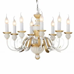 Lustre Ideal Lux Firenze Blanc, 8 Lumieres