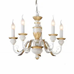 Lustre Ideal Lux Firenze Blanc, 5 Lumieres