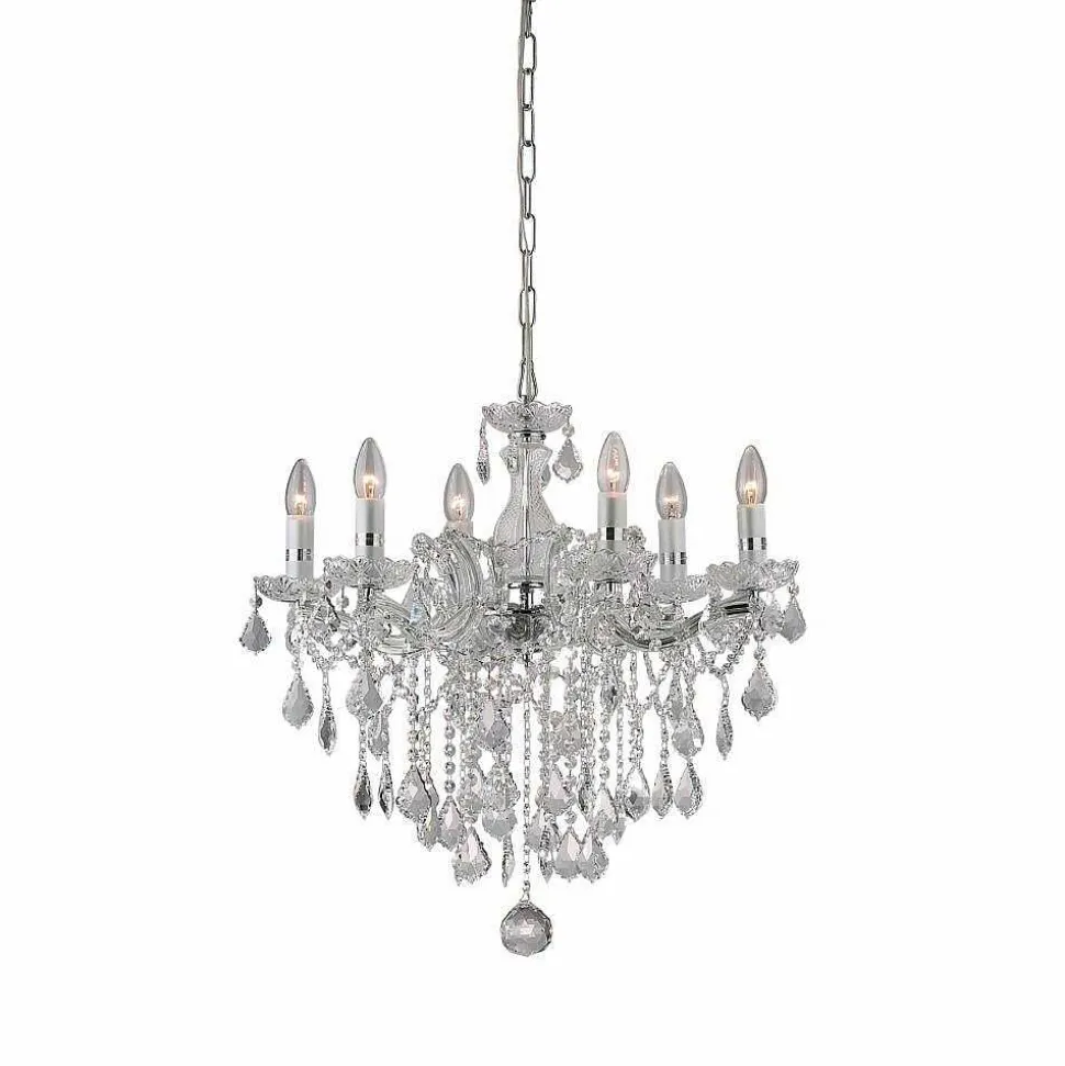 Lustre Ideal Lux Florian Chrome, 6 Lumieres