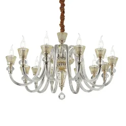 Lustre Ideal Lux Strauss Or, 12 Lumieres