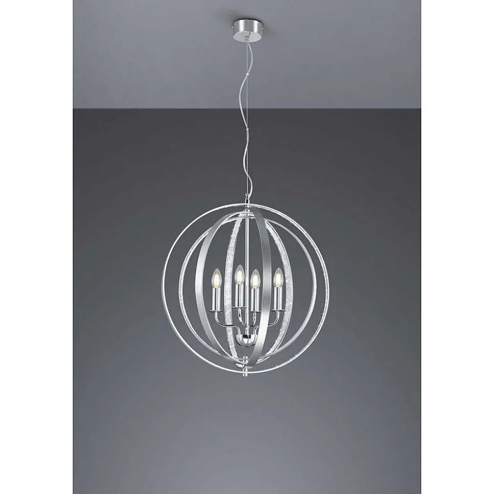 Lustre Trio Candela Aluminium, 4 Lumieres