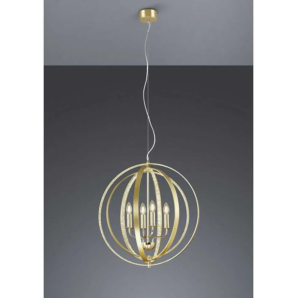 Lustre Trio Candela Laiton, 4 Lumieres
